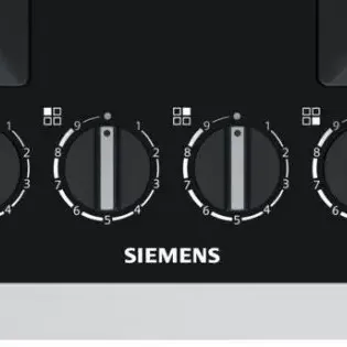 image #1 of כיריים גז 4 להבות בישול Siemens StepFlame EP6A6HB20Y FlameSelect - בגימור זכוכית מחוסמת בצבע שחור - שנה אחריות יבואן רשמי BSH