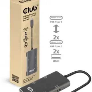 image #0 of מפצל בחיבור USB 3.1 Club3D 2xUSB Type A + 2xUSB Type-C Data Hub 