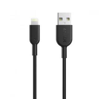 image #0 of כבל סנכרון וטעינה Anker PowerLine II בחיבור USB Type-A לחיבור Lightning באורך 0.9 מטר - צבע שחור