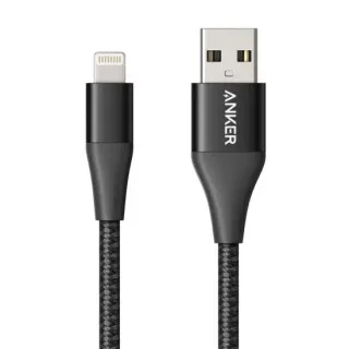 image #0 of כבל סנכרון וטעינה Anker PowerLine Plus II בחיבור USB Type-A לחיבור Lightning באורך 0.9 מטר - צבע שחור
