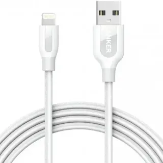 image #0 of כבל סנכרון וטעינה Anker PowerLine Plus בחיבור USB Type-A לחיבור Lightning באורך 1.8 מטר - צבע לבן