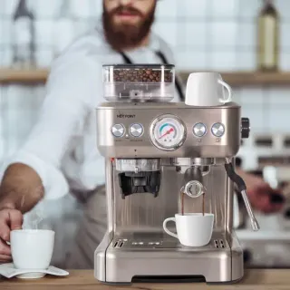 image #12 of מכונת קפה Hot Point Home Barista CM5700A  - צבע נירוסטה