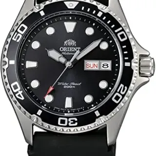 image #0 of שעון יד אנלוגי אוטומטי לגברים Orient Ray II Rubber FAA02007B9 - צבע כסוף עם רצועה שחורה
