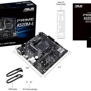 image #3 of לוח אם  ASUS PRIME A520M-E AM4, AMD A520, DDR4, PCI-E, VGA, DVI, HDMI