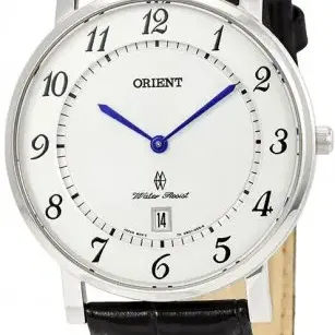 image #0 of שעון יד אנלוגי יוניסקס Orient Classic Unisex FGW0100JW0 - צבע כסוף עם רצועת עור שחורה