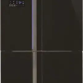 image #0 of מקרר 4 דלתות מקפיא תחתון 610 ליטר Sharp SJ-FS85V - זכוכית שחורה