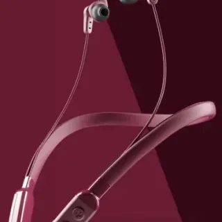 image #1 of אוזניות עורף תוך-אוזן אלחוטיות עם מיקרופון Skullcandy Inkd+ Active - צבע בורדו