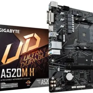 image #0 of לוח אם Gigabyte A520M H AM4, AMD A520, DDR4, PCI-E, DVI, HDMI