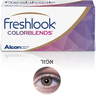 image #1 of 2 עדשות מגע חודשיות צבעוניות Alcon Freshlook Colorblends - צבע אפור