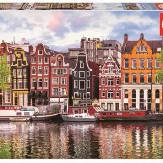 image #0 of פאזל 1000 חלקים מבית Educa - בתים ציוריים באמסטרדם