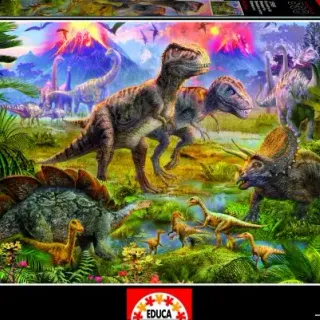 image #0 of פאזל 500 חלקים מבית Educa - אי הדינוזאורים