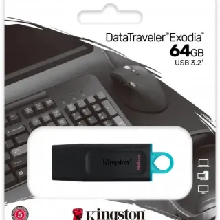 image #2 of זכרון נייד Kingston DataTraveler Exodia 64GB USB3.2