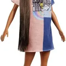 image #0 of ברבי פאשניסטה - ברבי עם שמלת טריקו ושיער חום