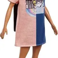 image #2 of ברבי פאשניסטה - ברבי עם שמלת טריקו ושיער חום