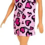 image #2 of ברבי טרנדי פופ - ברבי עם שמלה ורודה עם הדפס לבבות