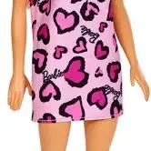 image #0 of ברבי טרנדי פופ - ברבי עם שמלה ורודה עם הדפס לבבות