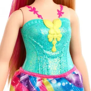image #3 of ברבי דרימטופה - ברבי נסיכה עם פסים ורודים בשיער מבית Mattel