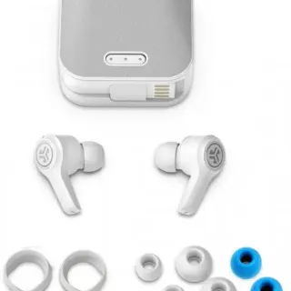 image #2 of אוזניות תוך אוזן אלחוטיות JLab JBuds Air Executive True Wireless - צבע לבן