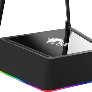 image #4 of מעמד לאוזניות עם תאורת RGB ומפצל חיבורי Dragon Gaming GPDRA-HSS - USB - צבע שחור