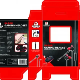 image #2 of אזניות גיימינג In-Ear דגם Dragon GPDRA-IGH10 - צבע שחור/אדום