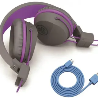 image #2 of אוזניות קשת Over-Ear אלחוטיות Bluetooth לילדים JLab JBuddies Studio - צבע אפור/סגול