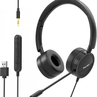 image #0 of אוזניות קשת On-Ear עם מיקרופון Uniset UNI-H360 - צבע שחור
