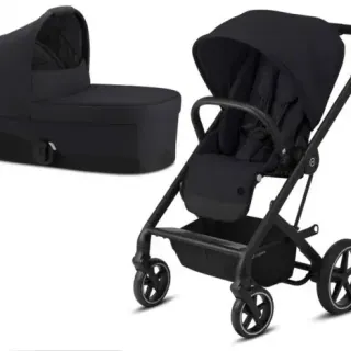 image #0 of עגלת תינוק Cybex Balios 3 Lux S דגם 2020 כוללת עריסה - צבע שחור