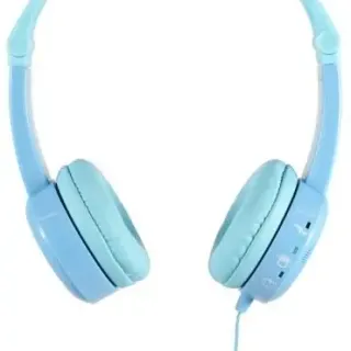 image #0 of אוזניות מתקפלות עם הגבלת ווליום ומיקרופון לילדים BuddyPhones Travel - צבע כחול בהיר