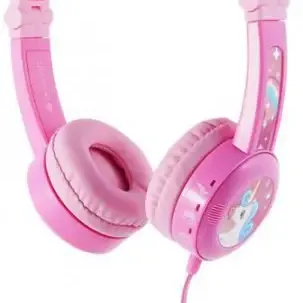 image #2 of אוזניות מתקפלות עם הגבלת ווליום ומיקרופון לילדים BuddyPhones Travel - צבע ורוד