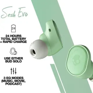 image #1 of אוזניות תוך-אוזן אלחוטיות Skullcandy Sesh Evo True Wireless - צבע Pure Mint