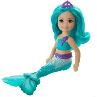 image #2 of ברבי דרימטופה - צ'לסי בת הים מבית Mattel - בובה אקראית אחת