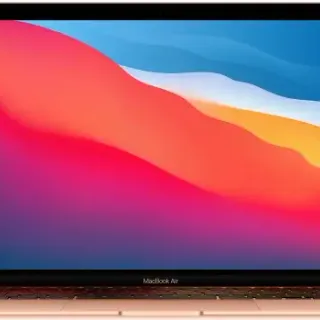 image #2 of מחשב Apple MacBook Air 13 M1 Chip 8-Core CPU, 7-Core GPU, 256GB SSD Storage, 8GB Unified Memory - צבע Gold - מקלדת בעברית / אנגלית - דגם MGND3HB/A / Z12A-HB-KIT