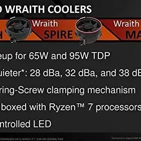 image #2 of קירור למעבד AMD Ryzen Wraith Stealth AM4