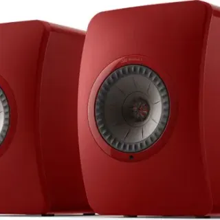 image #0 of זוג רמקולים מדפיים אלחוטיים KEF LS50 Wireless II - צבע אדום