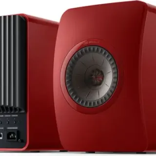 image #1 of זוג רמקולים מדפיים אלחוטיים KEF LS50 Wireless II - צבע אדום