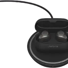 image #2 of אוזניות Bluetooth אלחוטיות True Wireless עם קייס טעינה אלחוטי Jabra Elite 85t WLC - צבע Titanium Black