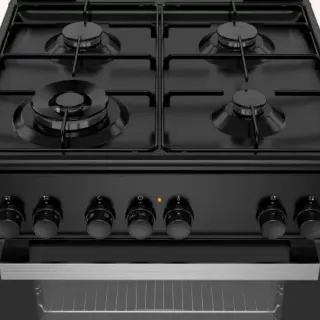 image #1 of תנור משולב כיריים גז 66 ליטר 7 תוכניות עם 4 להבות Constructa CH9M10H61Y - צבע שחור