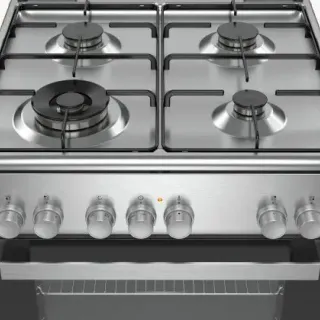 image #1 of תנור משולב כיריים גז 66 ליטר 7 תוכניות עם 4 להבות Constructa CH9M10H50Y - צבע נירוסטה