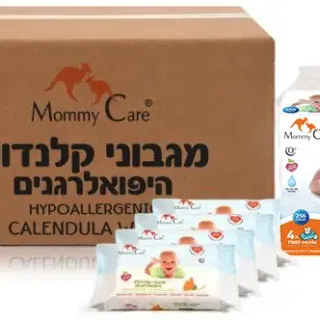 image #3 of מארז מגבוני קלנדולה Mommy Care - סך הכל 24 חבילות, 64 מגבונים בכל חבילה