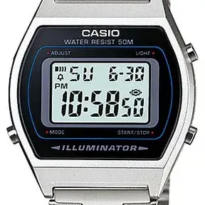 image #0 of שעון יד דיגיטלי וינטאג' עם רצועת מתכת Casio B640WD-1AVDF - כסוף / שחור