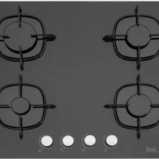 image #0 of כיריים גז 4 להבות בישול Sol F6GBE-544 - זכוכית שחורה