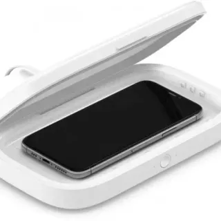 image #2 of משטח טעינה אלחוטית עם נרתיק חיטוי UV לטלפון הנייד Belkin Boost Charge 10W - צבע לבן