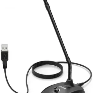 image #0 of מיקרופון שולחני Fifine K052 Gooseneck USB Cardioid Condenser - צבע שחור
