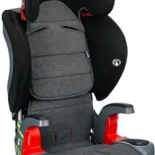 image #1 of כסא בטיחות משולב בוסטר עם בד דוחה כתמים וזיעה Britax Grow With You ClickTight Stay Clean - צבע שחור/אפור