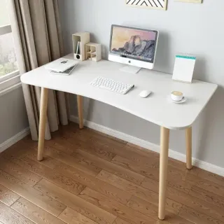 image #0 of שולחן מחשב דגם My Casa Bari - צבע עץ טבעי/לבן