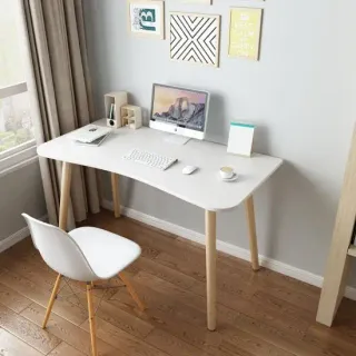 image #0 of שולחן מחשב דגם My Casa Leni - צבע עץ טבעי/לבן