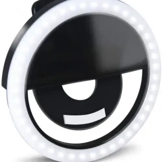 image #0 of מנורת סלפי מתכווננת LED Ring Light - שחור