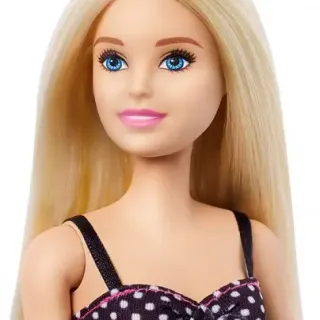 image #2 of ברבי פאשניסטה - ברבי עם שמלה מנוקדת ושיער בלונדיני מבית Mattel 