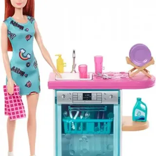 image #5 of ברבי - סט הדחת כלים מבית Mattel‎‎