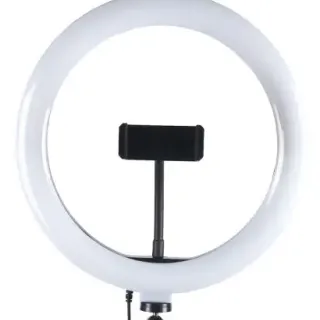 image #1 of תאורת לד סלפי רינג קוטר 26 ס''מ USB CCT Tik-Clip על חצובה שולחנית + בקר Omega